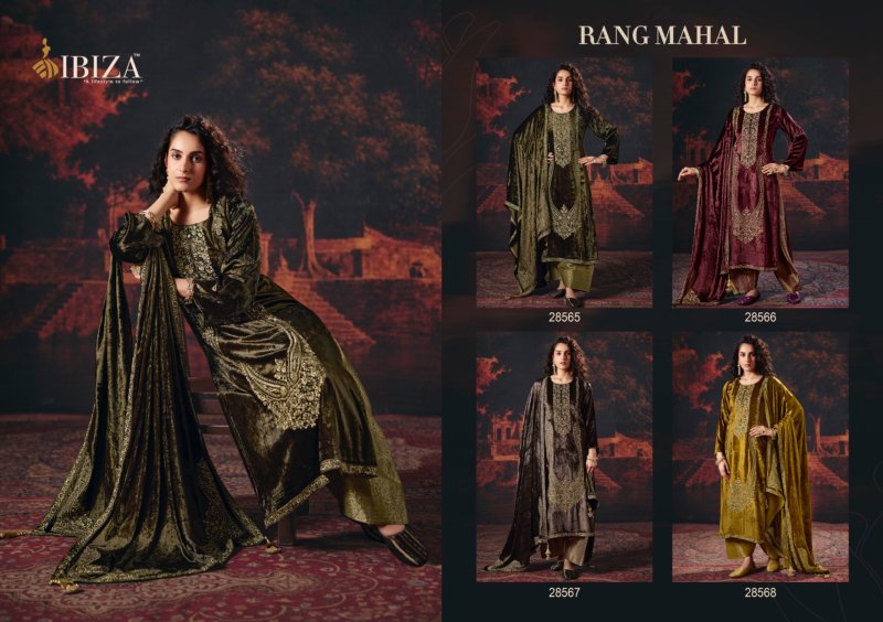 Rang Mahal By Ibiza Viscose Velvet Salwar Kameez